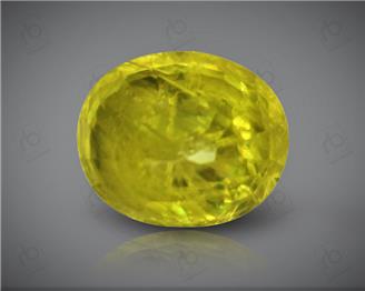 Natural Heated & Treated Yellow Sapphire Certified 3.75 CTS (DIN 86110 )